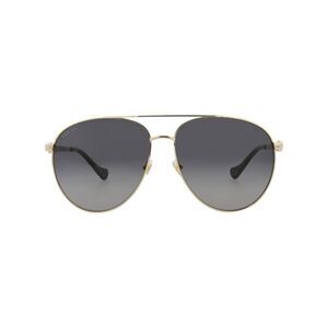 Gucci Aviator-Frame Metal Sunglasses Gold Womens